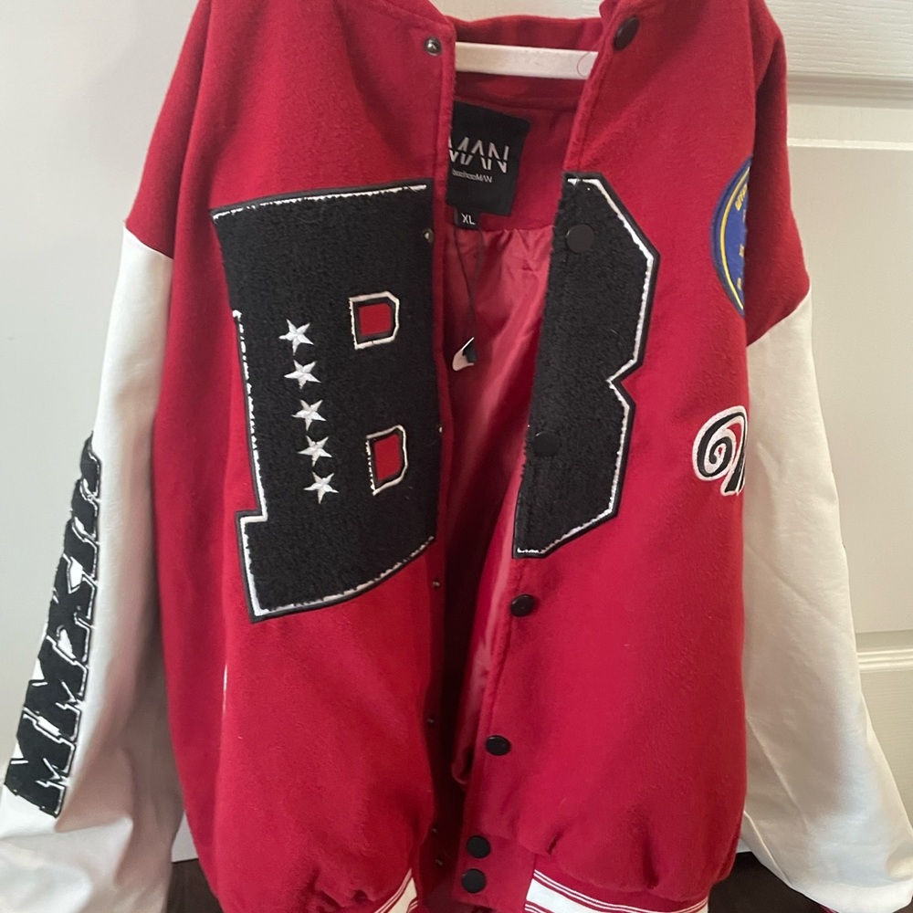 Red and White Varsity Jacket